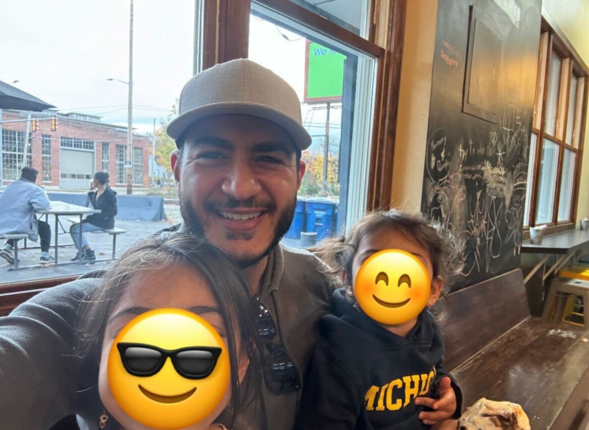 A selfie of Abdul and his two daughters A selfie of Abdul and his two daughters