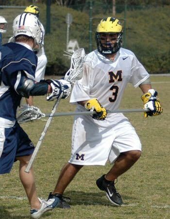 A throwback picture of Abdul playing lacrosse