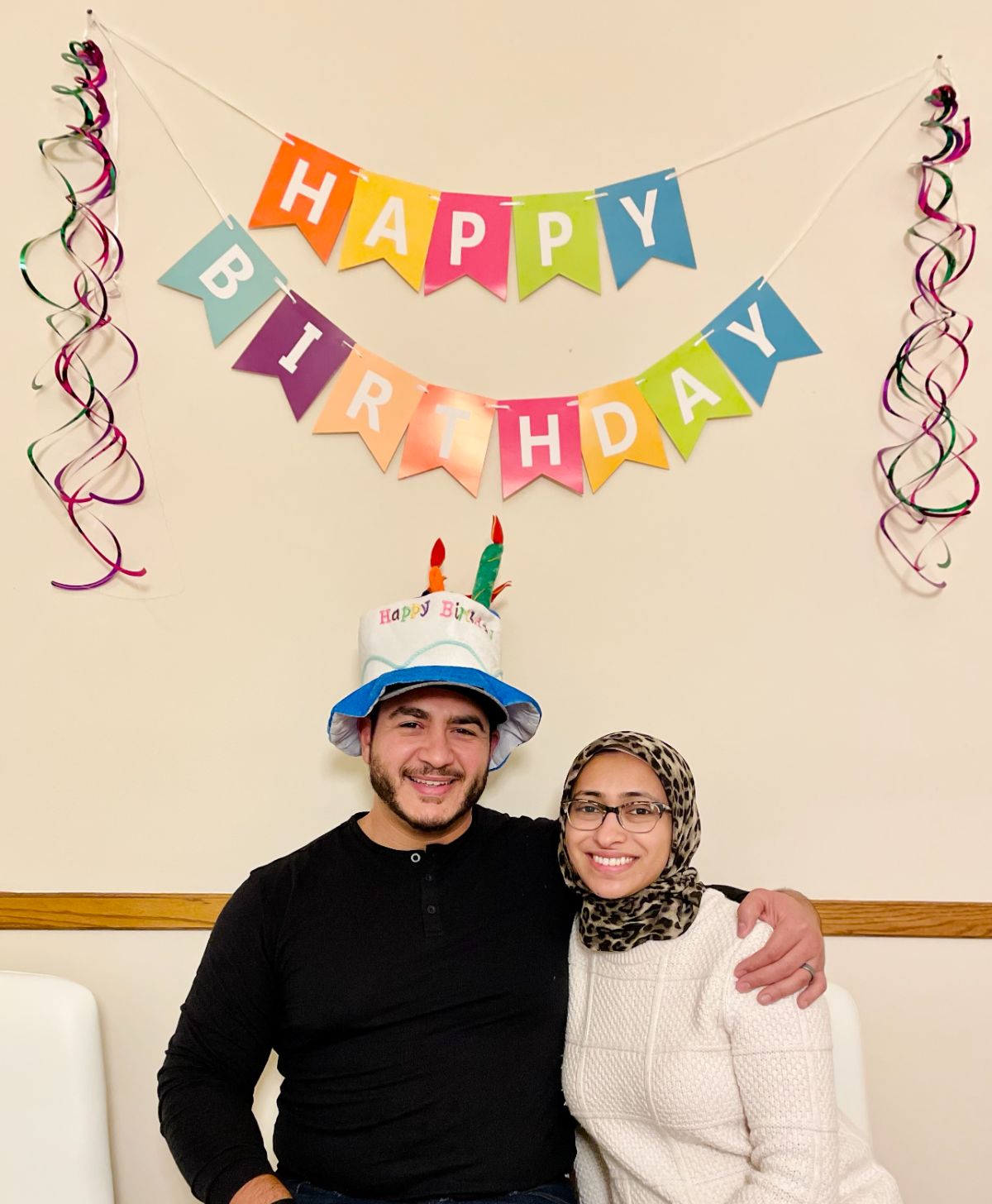 Sarah and Abdul celebrating Abdul's birthday Sarah and Abdul celebrating Abdul's birthday