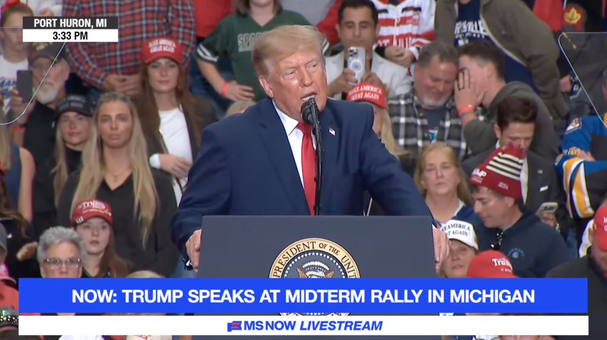 Trump speaking in Michigan